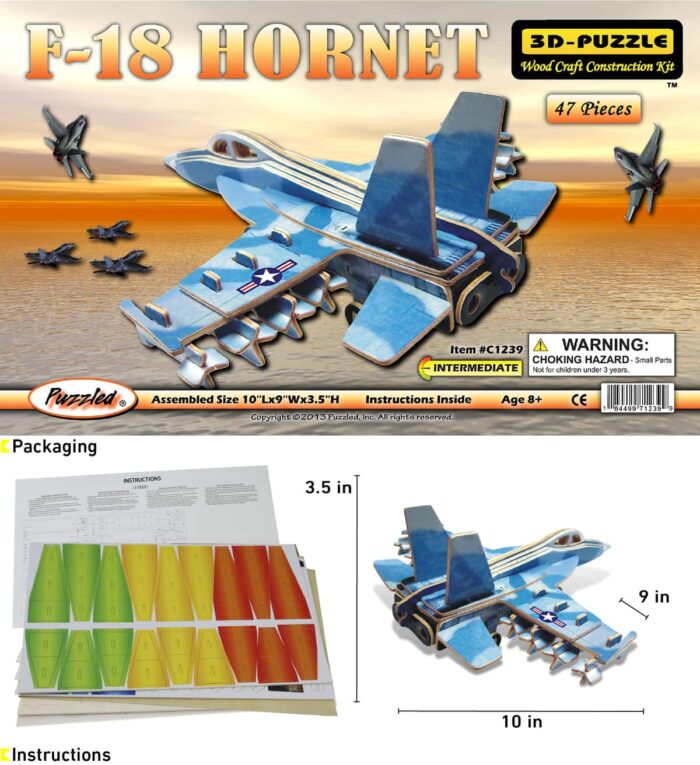 F18 Hornet - Illuminated 3D Puzzles - Image 2