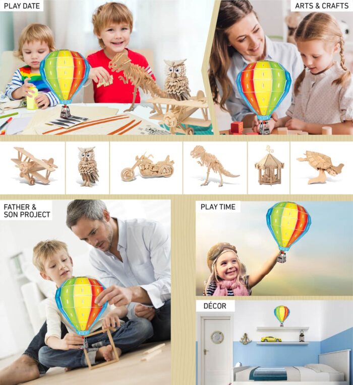 Hot Air Ballon - Illuminated 3D Puzzles - Image 4