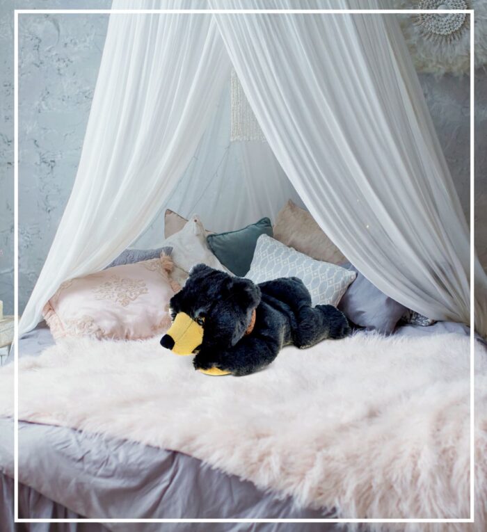 Lying Wild Black Bear - Super Soft Plush - Image 7