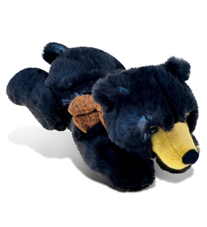 Lying Wild Black Bear - Super Soft Plush