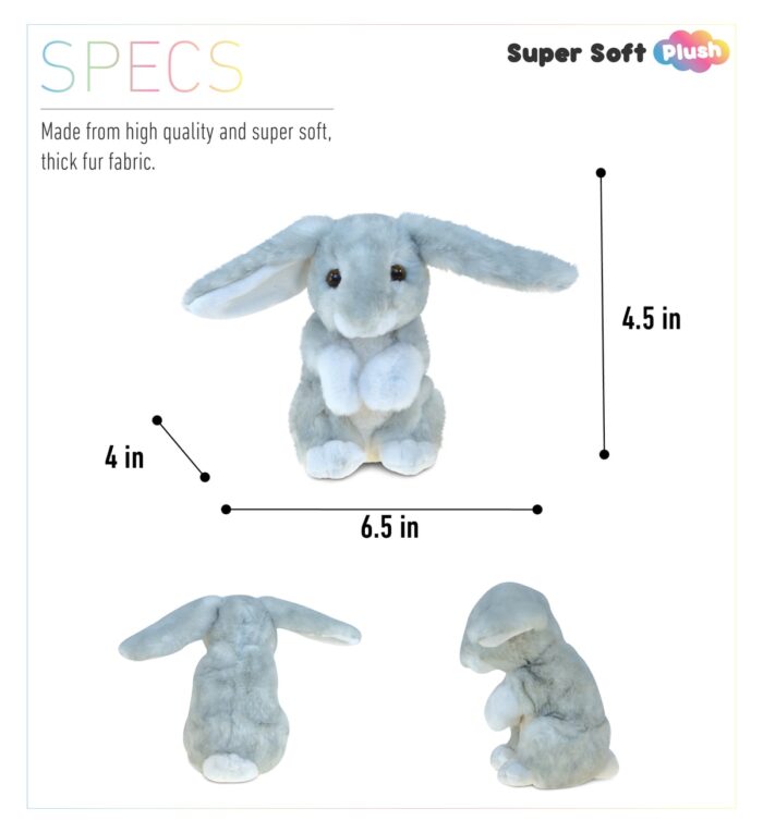 Grey Rabbit - Super Soft Plush - Image 3