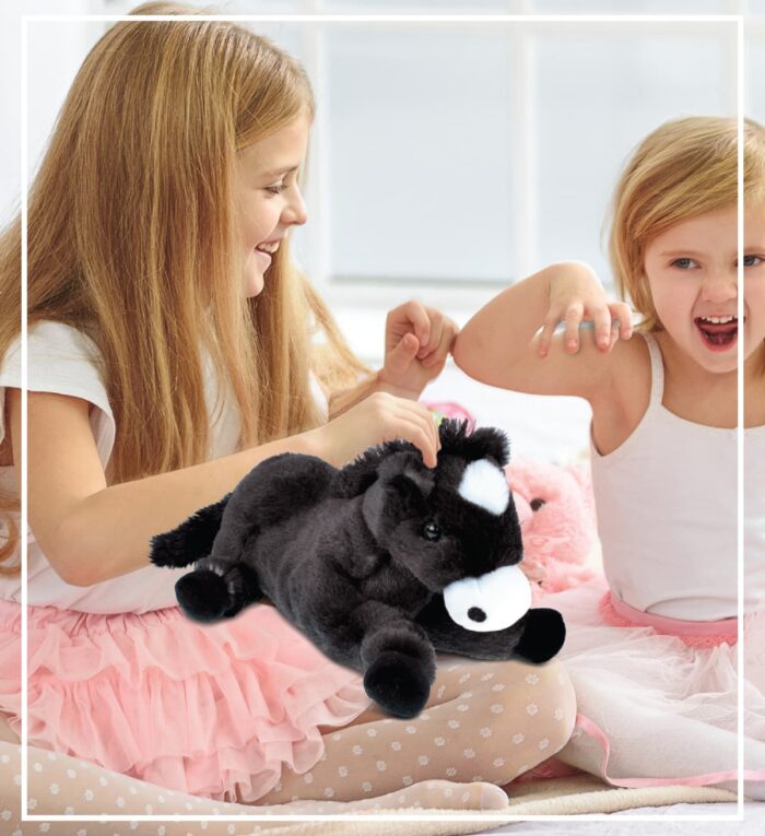 Lying Black Horse - Super Soft Plush - Image 6
