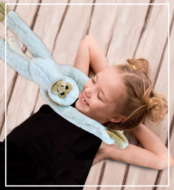 Long Arm Hanging White Squirrel Monkey - Super Soft Plush - Image 7