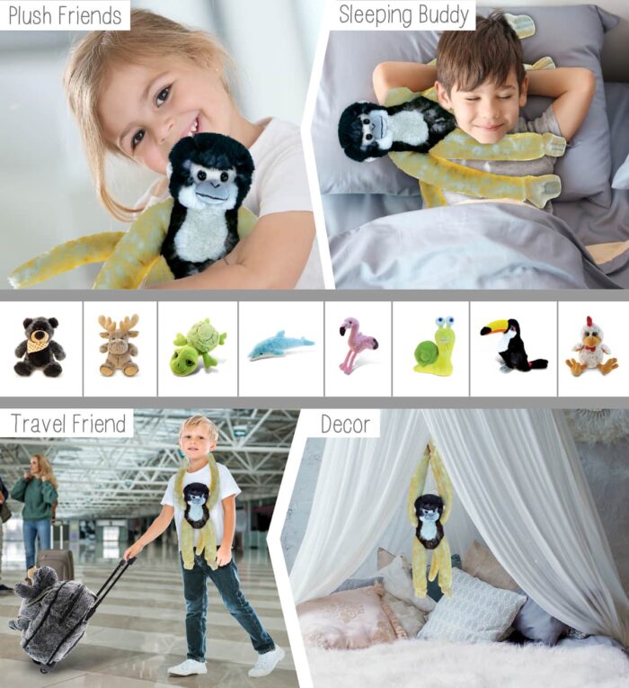 Long Arm Hanging Squirrel Monkey - Super Soft Plush - Image 4