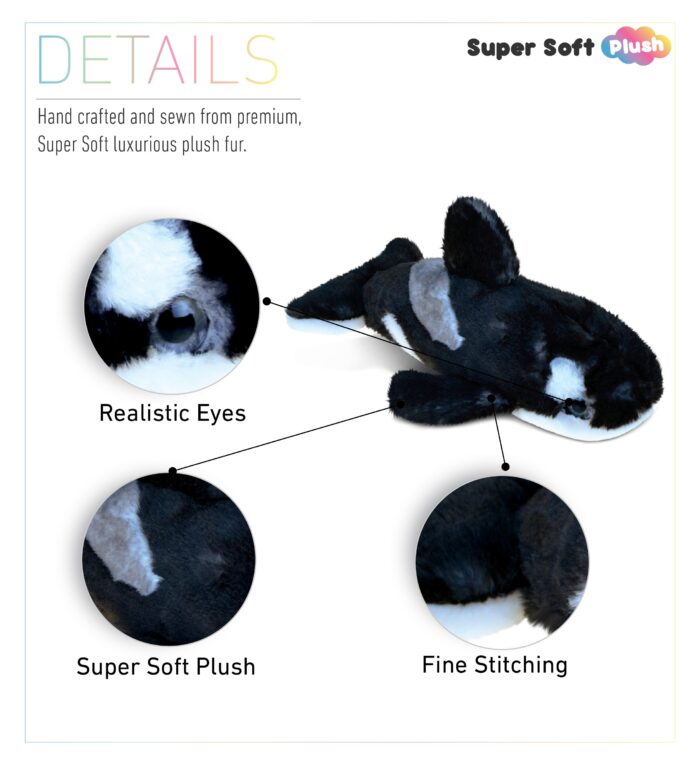 Wild Killer Whale Small - Super Soft Plush - Image 2