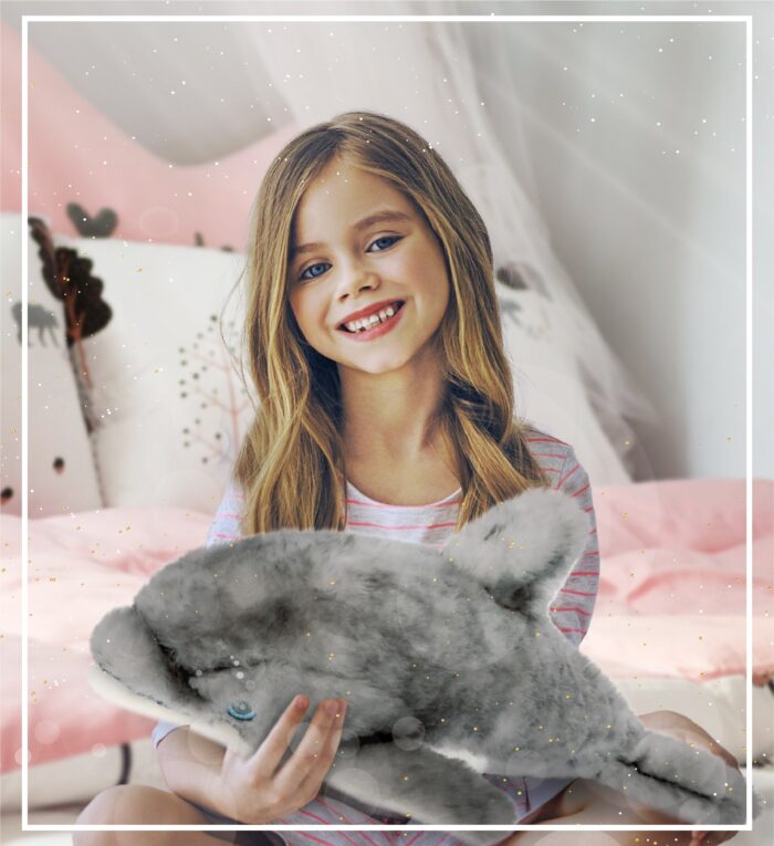 Grey Dolphin 16.5 Inch - Super Soft Plush - Image 7
