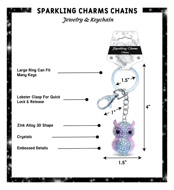 Pink Owl - Sparkling Charms - Image 2