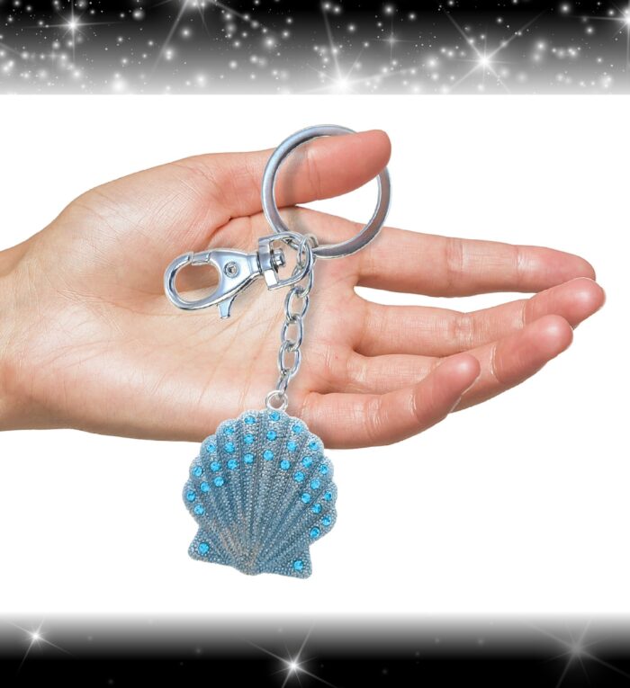 Blue Shell Keychain - Sparkling Charms - Image 4