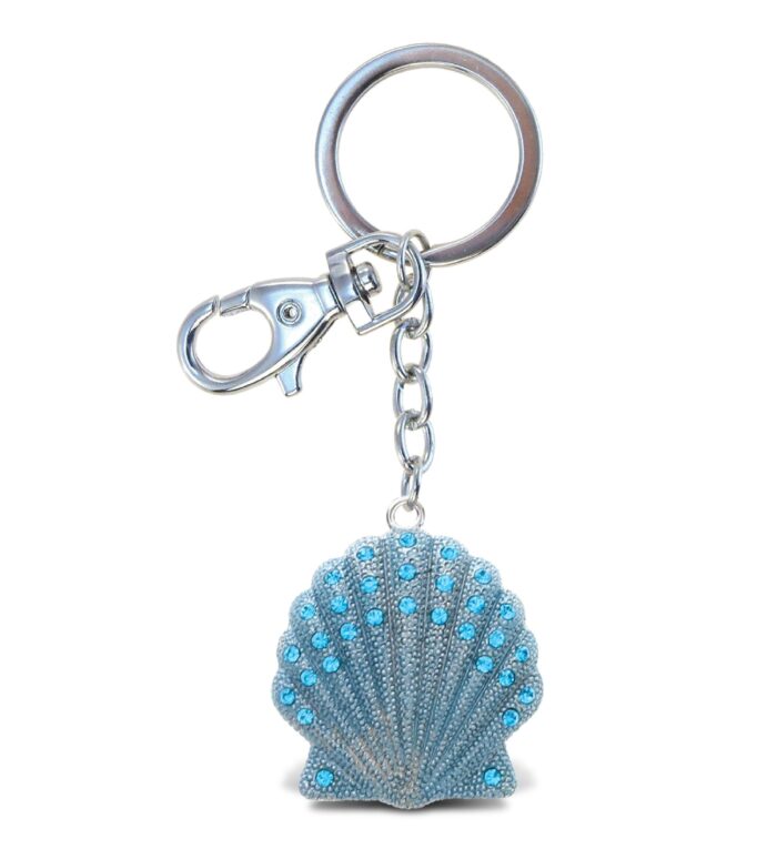 Blue Shell Keychain - Sparkling Charms