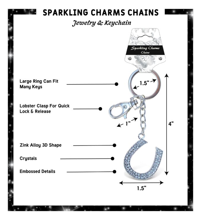 Clear Horse Shoe - Sparkling Charms - Image 2