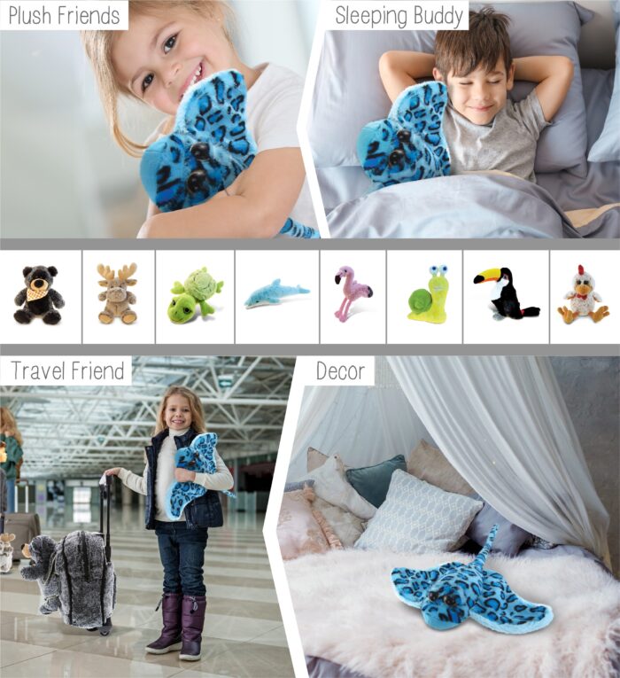 Blue Sting Ray - Super-Soft Plush - Image 4