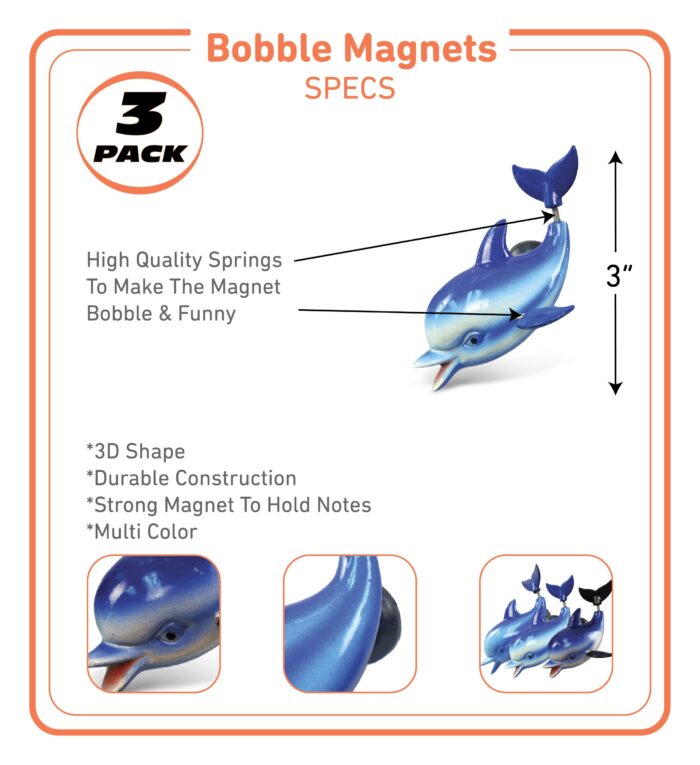 Bobble Magnet Dolphin - Image 2