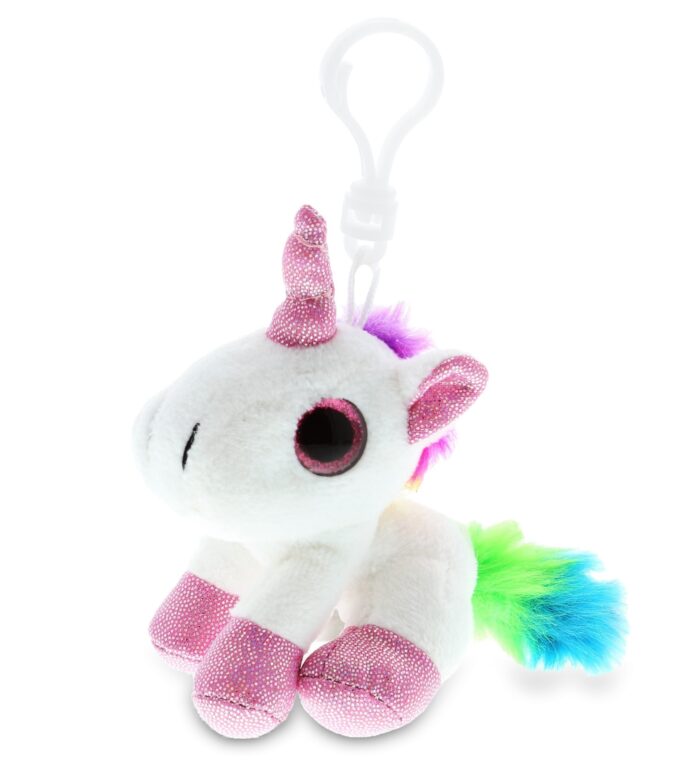 White Unicorn - Big Eye Keychain
