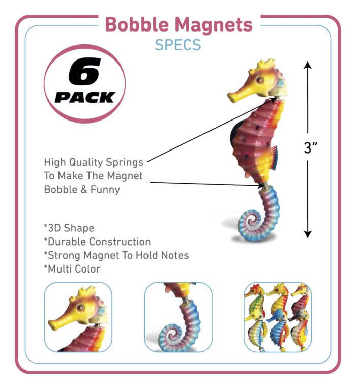 Sea Horse - Bobble Magnet - Image 2