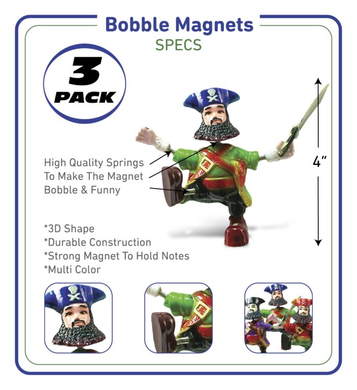 Pirate Captain - Bobble Magnet - Image 2