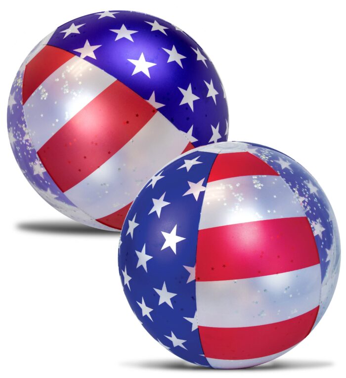 16" Usa Flag Beach Ball - Set Of 2 - Poza