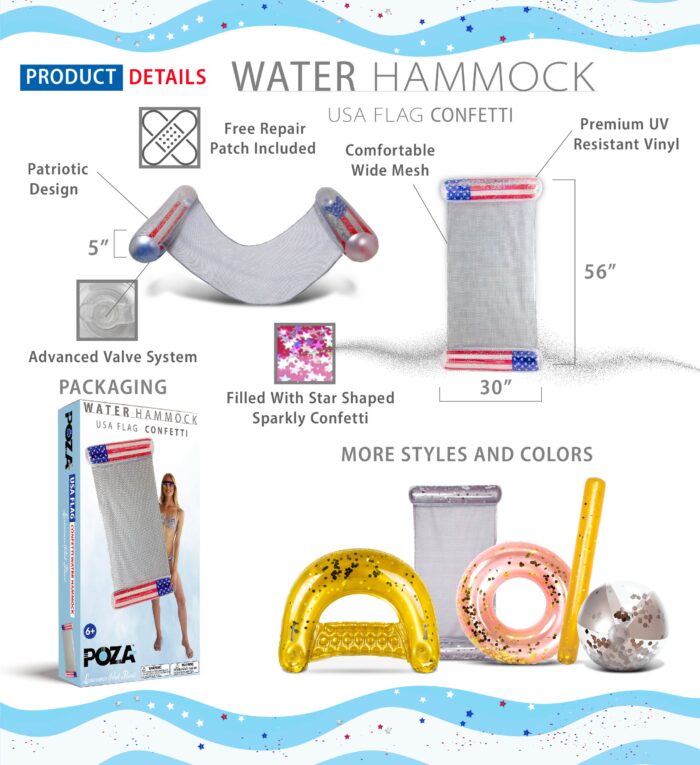 Usa Flag Water Hammock - Poza - Image 2