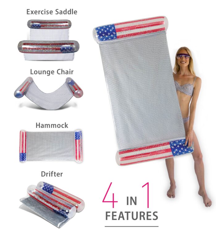 Usa Flag Water Hammock - Poza - Image 4