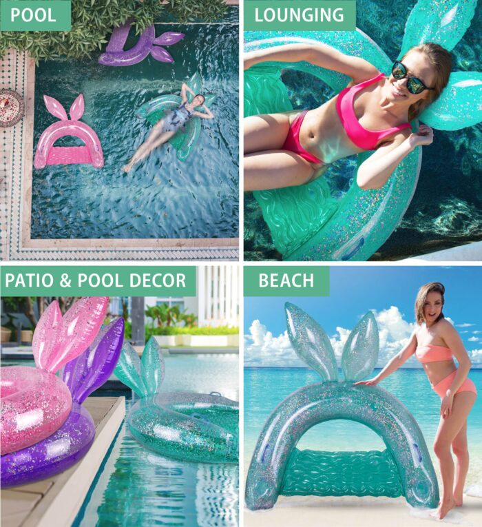 Turquoise Bunny Pool Chair - Poza - Image 3