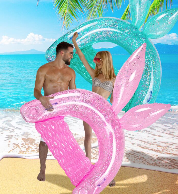 Turquoise Bunny Pool Chair - Poza - Image 5