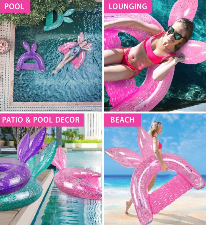 Pink Bunny Pool Chair - Poza - Image 3