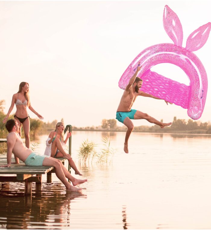 Pink Bunny Pool Chair - Poza - Image 4