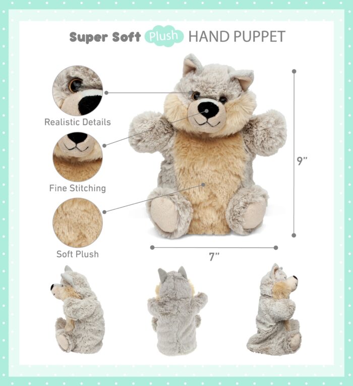 Wolf - Super Soft Plush Hand Puppet - Image 2