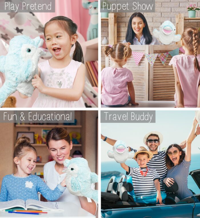 Dolphin - Super Soft Plush Hand Puppet - Image 3
