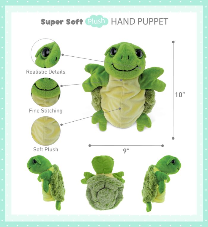 Sea Turtle - Super Soft Plush Hand Puppet - Image 2