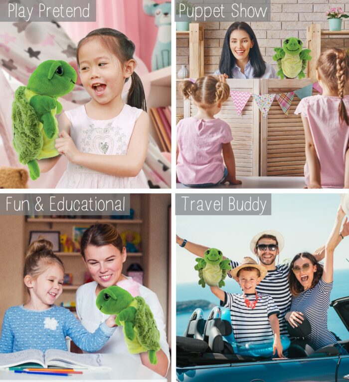 Sea Turtle - Super Soft Plush Hand Puppet - Image 3