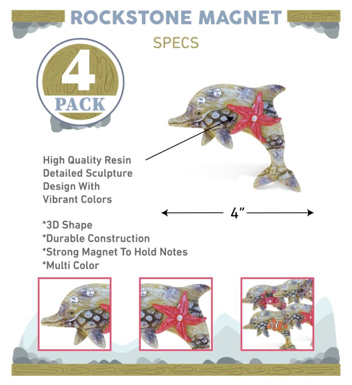 Dolphin - Rockstone Magnet - Image 2
