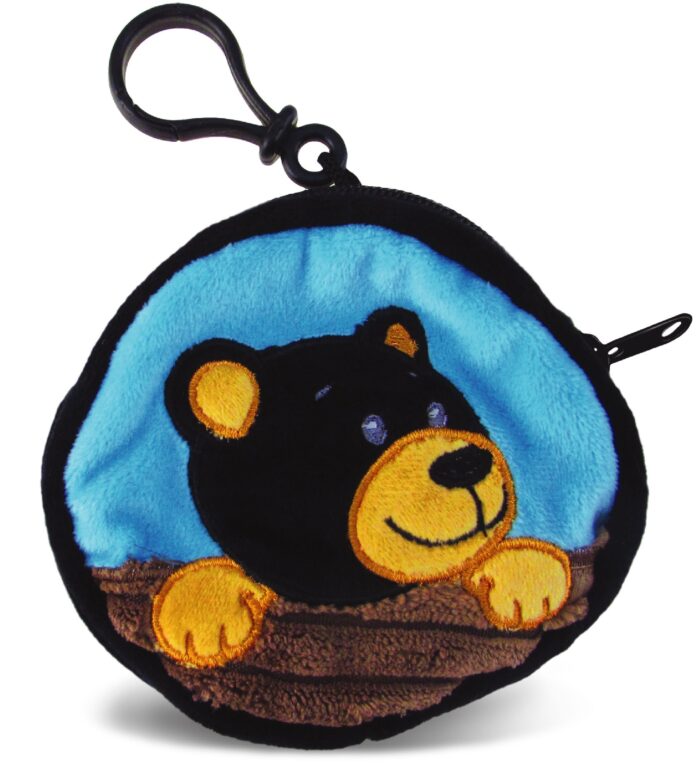 4 Inch Coin Bag - Black Bear