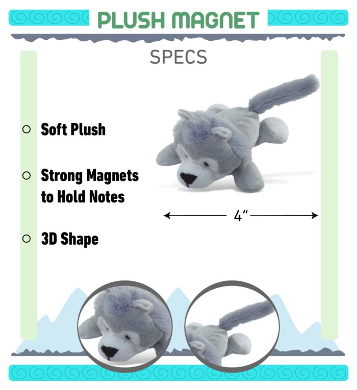 Wolf - Plush Magnet - Image 2