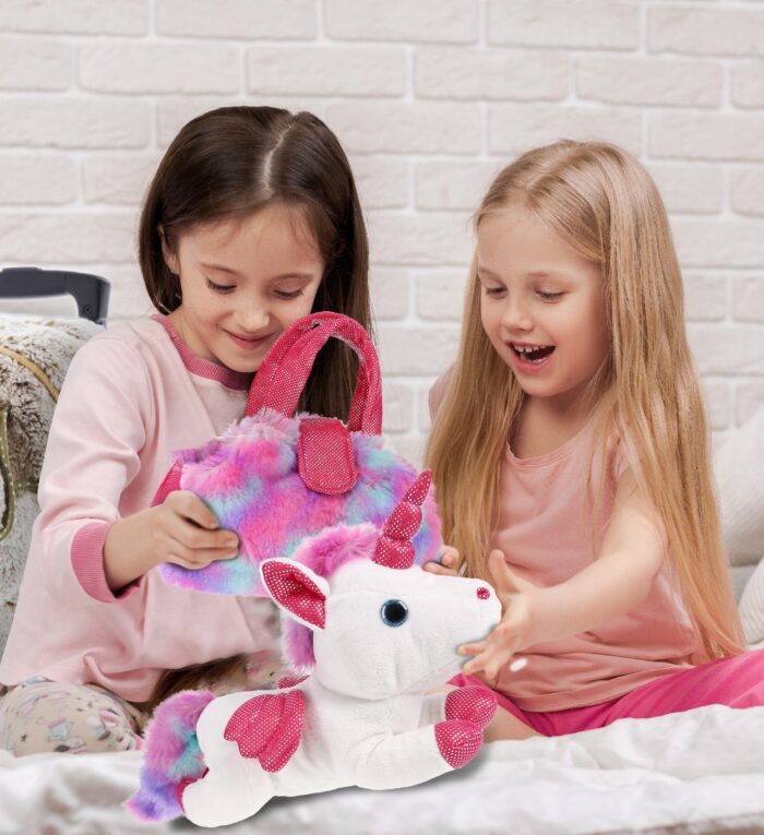 Cotton Candy Pink Unicorn - Plush Purse Pet Carrier - Image 7