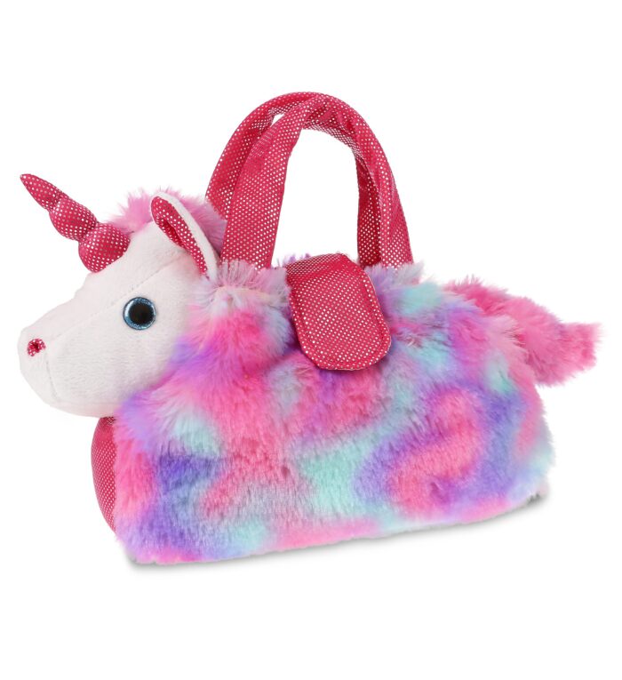 Cotton Candy Pink Unicorn - Plush Purse Pet Carrier