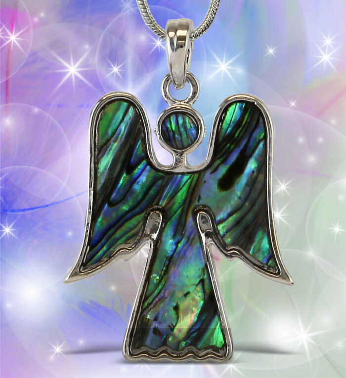 Necklace - Snake Chain 18" - Natural Paua - Angel - Aqua79 Jewelry - Image 5