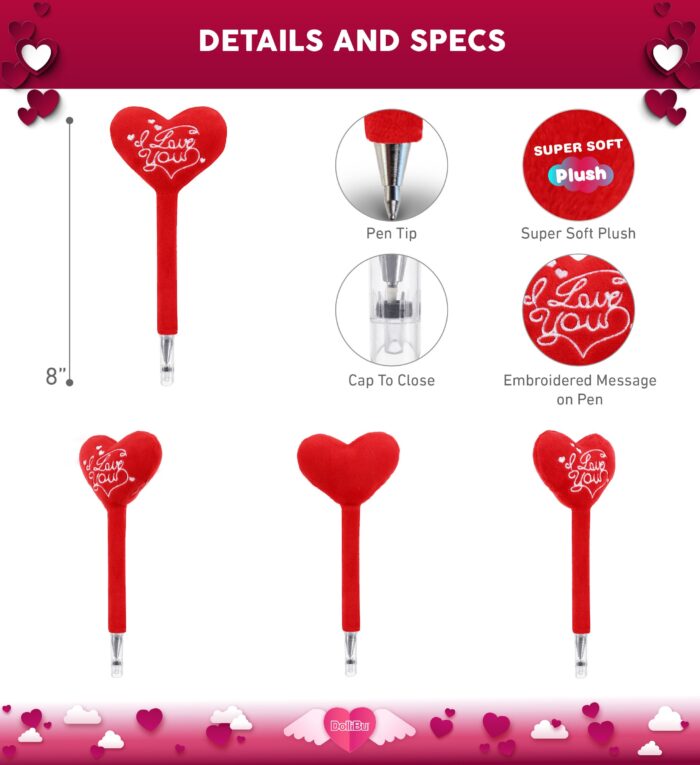 I Love You Red Heart - Plush Pen - Image 2