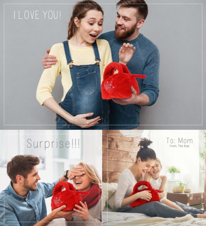 I Love You Red Heart - Plush Handbag - Image 3