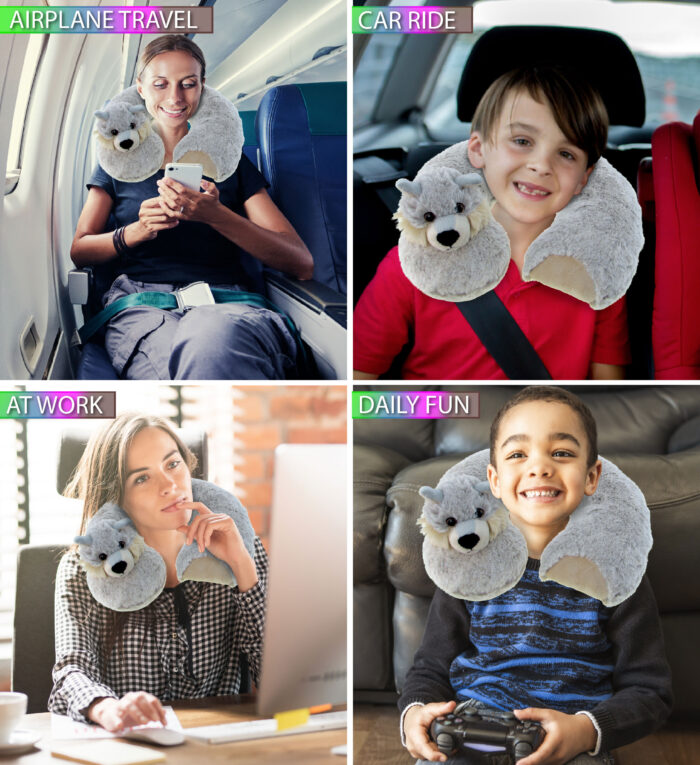 Wolf - Super Soft Plush Neck Pillow - Image 3