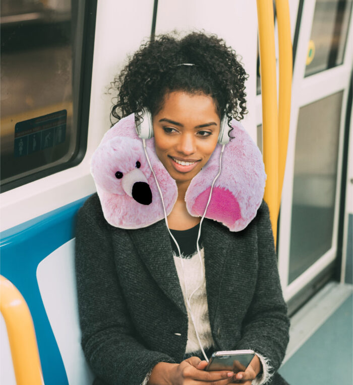 Flamingo - Super Soft Plush Neck Pillow - Image 4