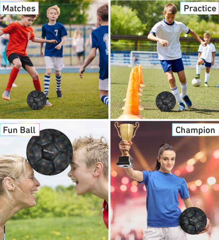 Black Modern Pattern - Size 5 - Soccer Ball - Image 3