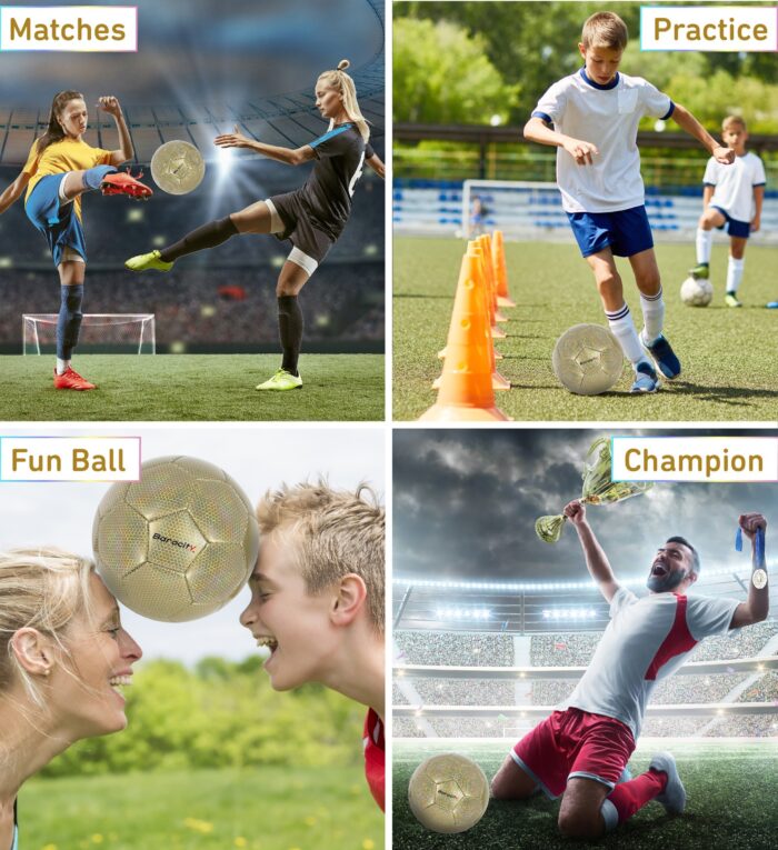 Gold Modern Pattern - Size 5 - Soccer Ball - Image 3