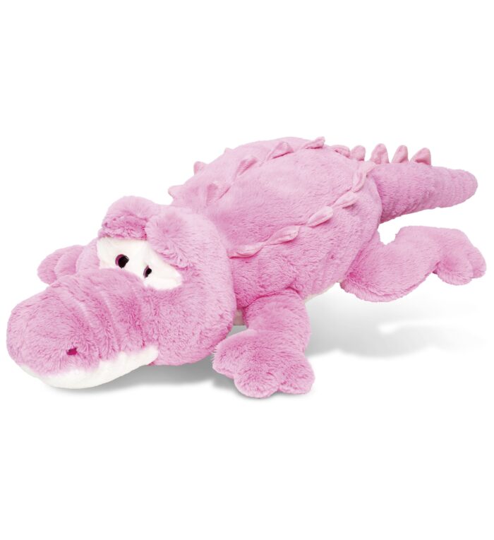 Xl Pink Alligator - Stylish Plush Pillow