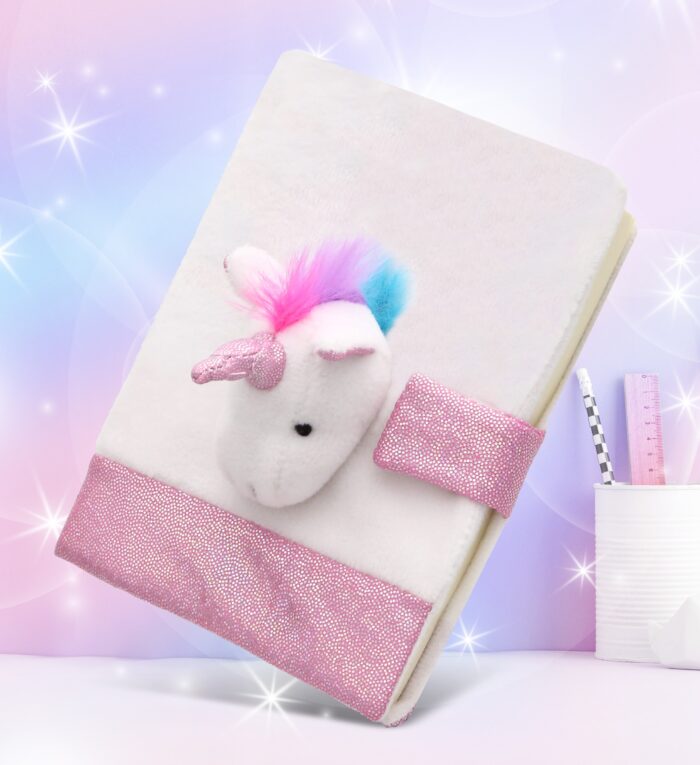 White Unicorn - Plush Notebook - Image 5
