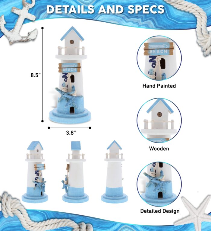 Blue Mist Lighthouse - Nautical Decor - Image 2