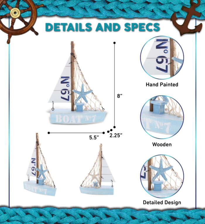 Blue Mist Boat - Nautical Decor - Image 2