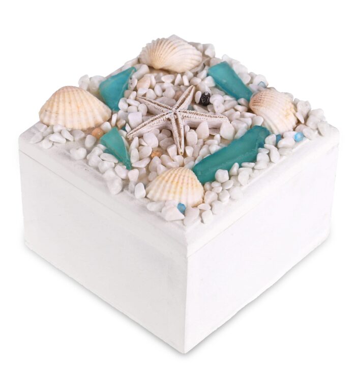 Oceanic Square Jewelry Box - Nautical Decor
