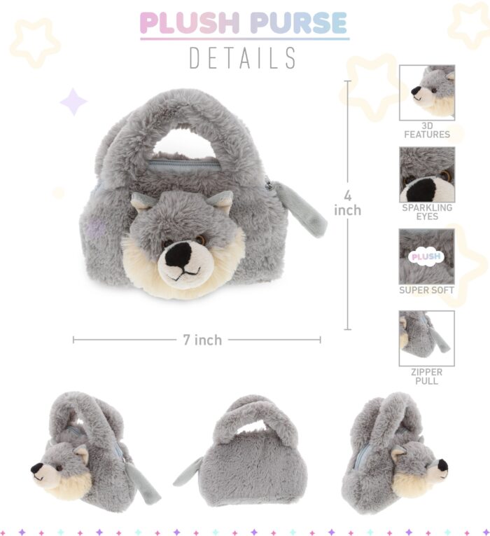 Wolf - Super-Soft Plush Hand Bag - Image 2