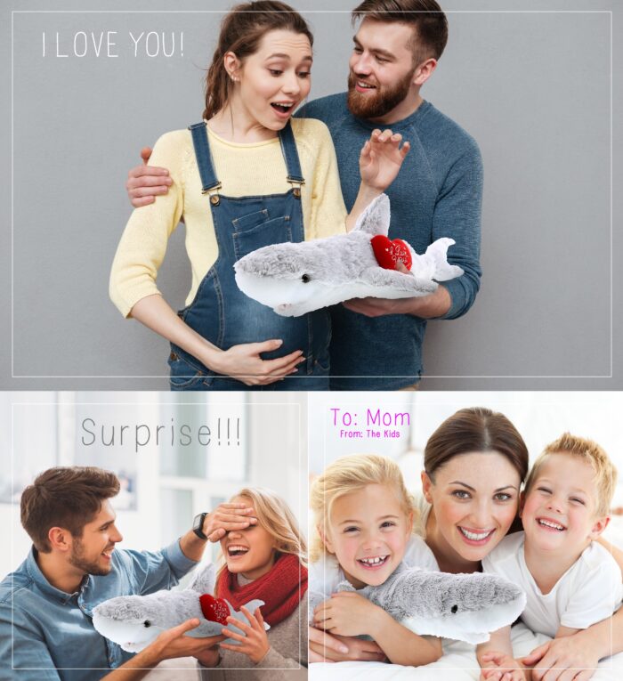 I Love You Valentines - Shark - Super-Soft Plush - Image 3