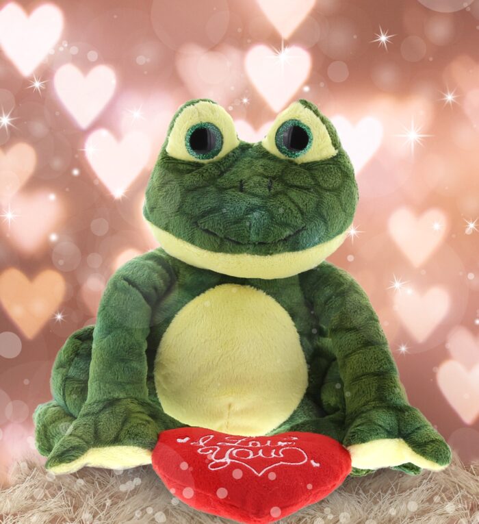 I Love You Valentines - Squat Frog - Super Soft Plush - Image 4